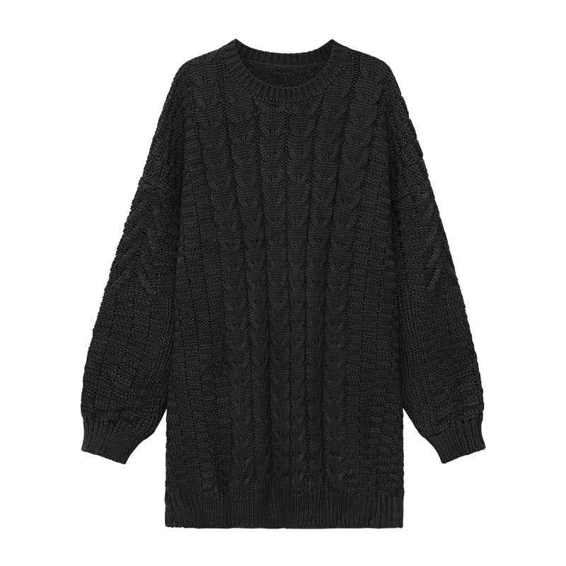 Simple Loose Solid Color Knitted Sweater