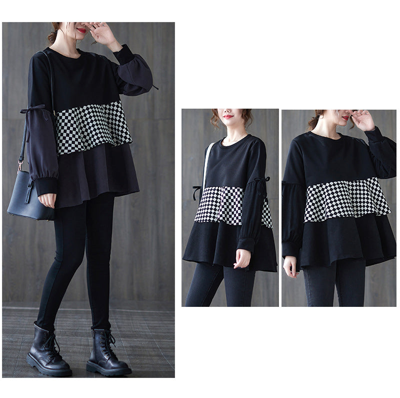 Round Neck Patchwork T-Shirt