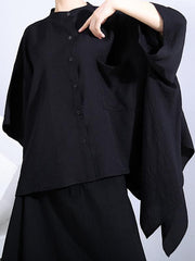 Original Solid Split-Joint Blouses&Shirts