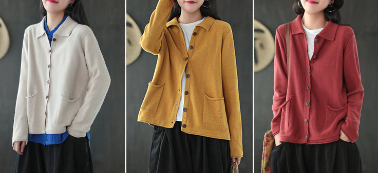 Vintage Lapel Loose-Fitting Coat