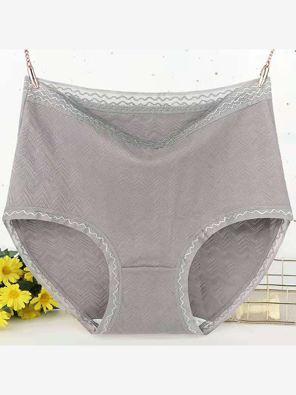 3Pcs Casual Breathable High Waist Seamless Panties