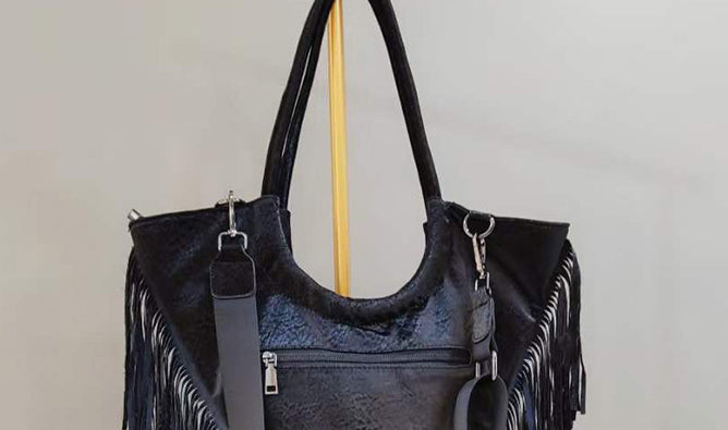Personalized Rivet Tassel Crossbody Bag