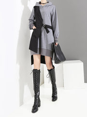 Women Hooded Long Sleeve Casual Dress
