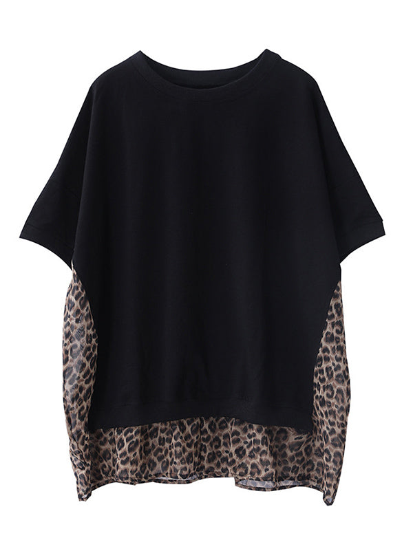 Original False Two Leopard T-Shirts Tops