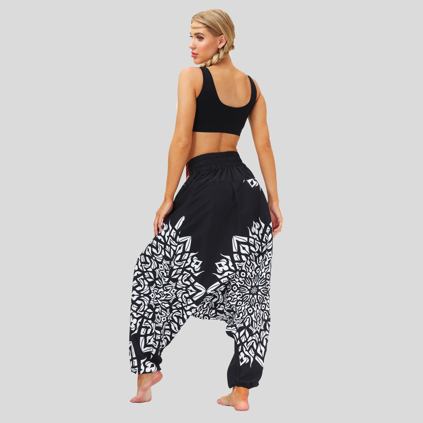 Digital Print Lantern Loose Casual Pants