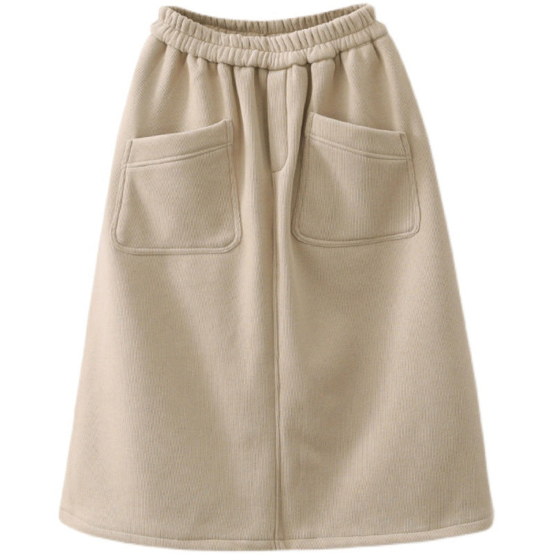 Retro Loose Thicken Knitted Skirt