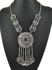 National Carving Coin Tassels Necklaces Accessories