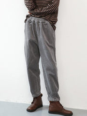 3 Colors Corduroy Pocket Harem Pants