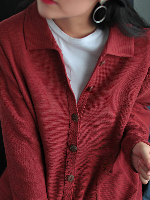 Vintage Lapel Loose-Fitting Coat