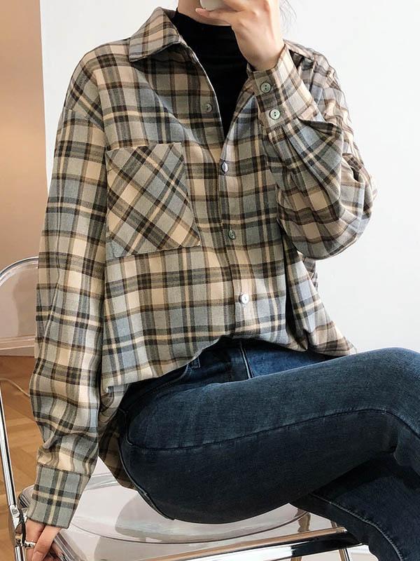Vintage Plaid Casual Shirt