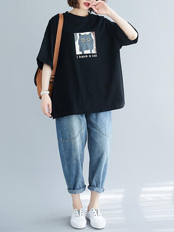 Loose Round Neck T-Shirt