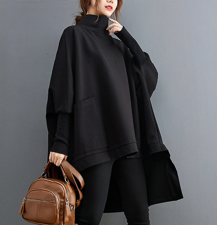 Large Size Solid Color Long Sleeve Loose Sweatshirt