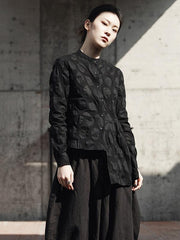 Cropped Polka-dot Solid Blouse Top