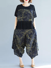 Loose Plus Size Ramie Cotton Suits