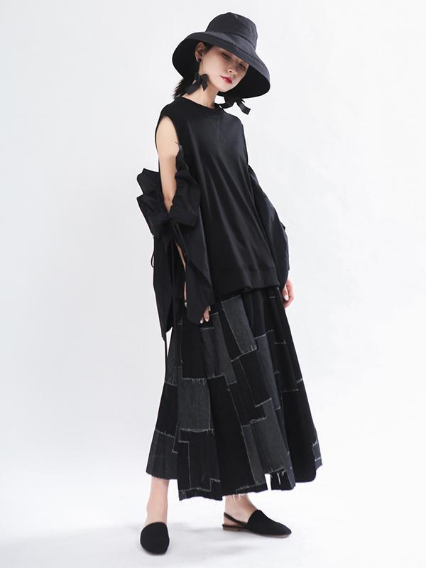 Original Split-Joint Flared Sleeve Shirt Tops