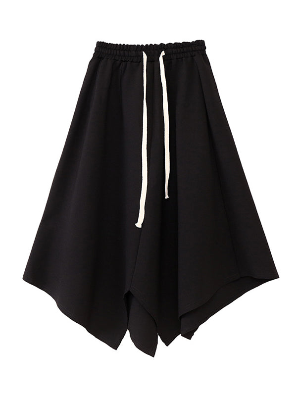 Original Solid Irregularity A-Line Skirt