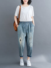 Original Applique Denim Pants