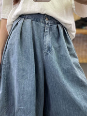 Slit Loose Wide Leg Distressed Casual Pants