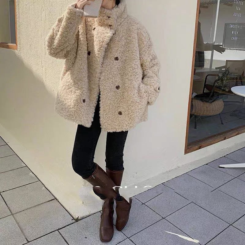 Casual Loose Double-Breasted Coat