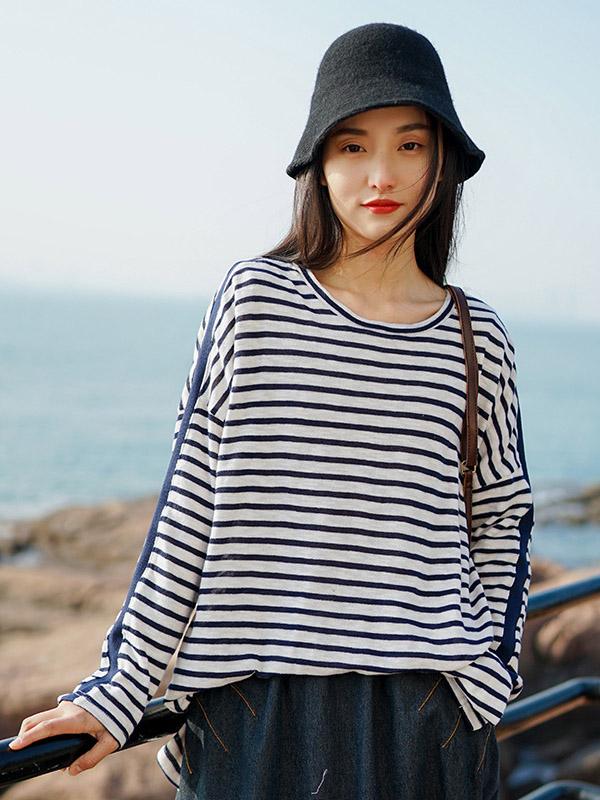 Striped Long-Sleeved T-Shirt