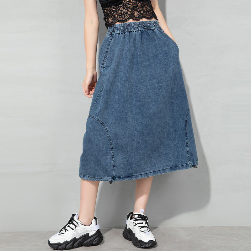 A-line Casual Summer Denim Skirt