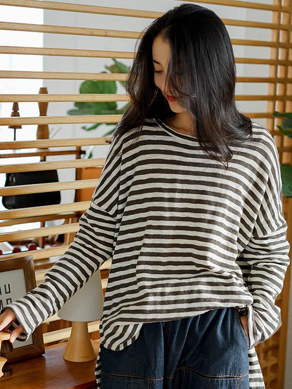 Striped Long-Sleeved T-Shirt