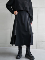 High Waist Irregular A-Line Skirt