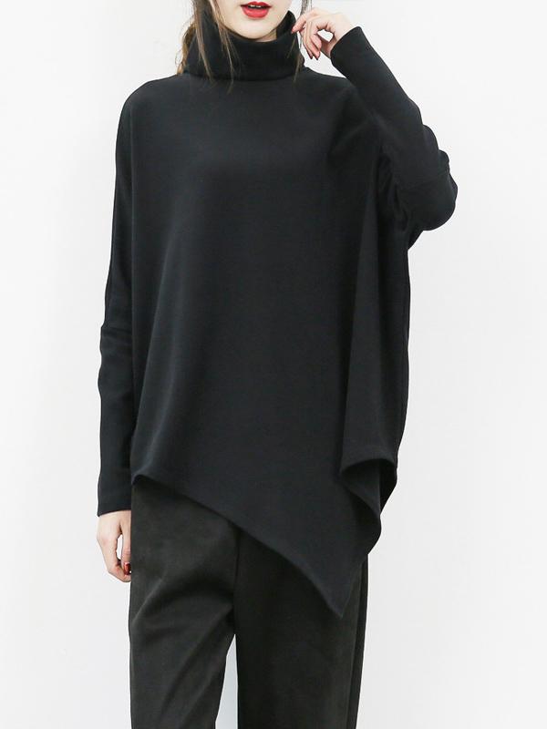 5 Colors Half-High Collar Long-Sleeved T-Shirt