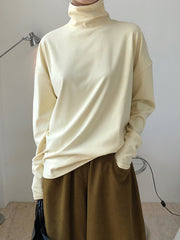 Simple Solid Color Loose T-Shirt Top