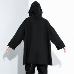 Printed Hooded Pullover Blouse