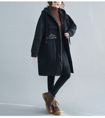 Women Printed Large Pocket Coat