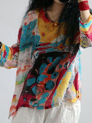 Colorful Printed Comfortable Sesame Blouse