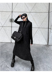 Women V-Neck Vest Midi Dress