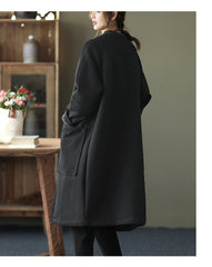 Women Retro Stand Collar Casual Coat