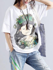 Loose Plus Size White shirt