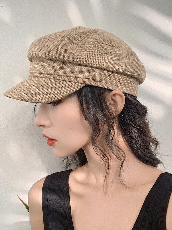 Elegant Linen Simple Beret