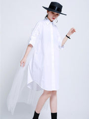 Urban Detachable Yarn Shirt Dress