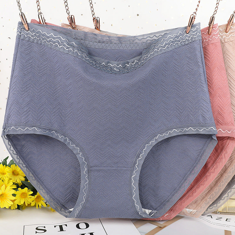 3Pcs Casual Breathable High Waist Seamless Panties