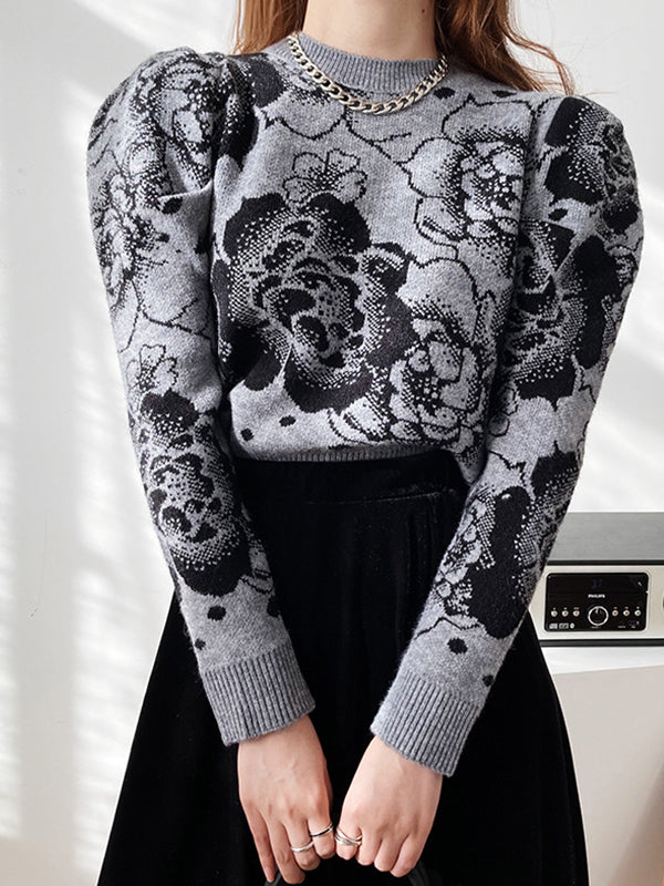 Women Retro Pullover Casual Sweater