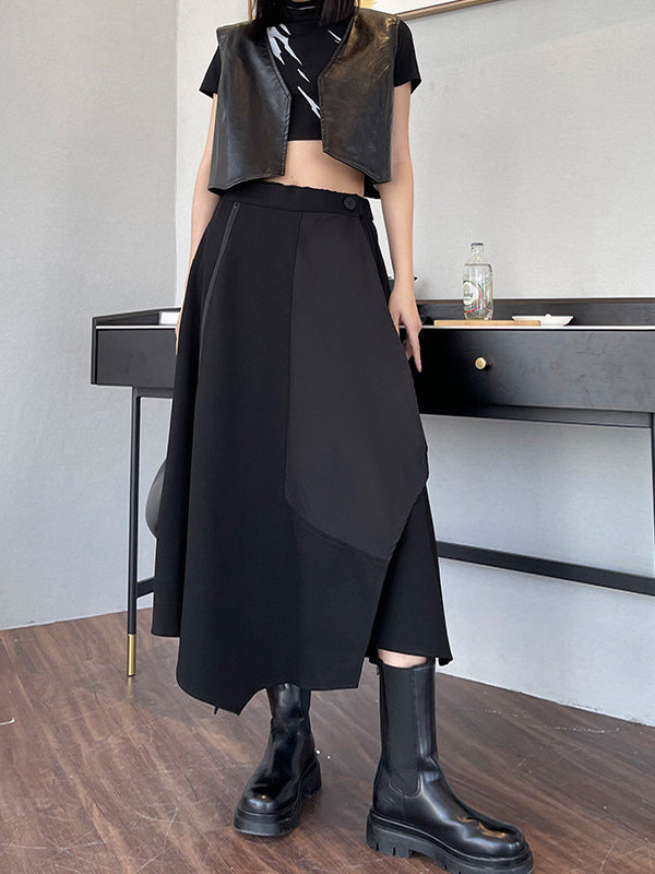 Women High Waist Slimming Irregular Skirt