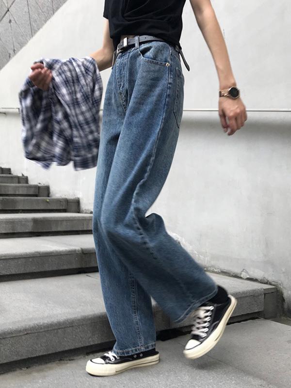 Empire Loose Wide-Leg Jeans Pants