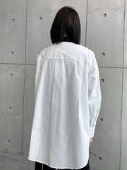 Retro Irregular Color-Block Long Sleeve Shirt