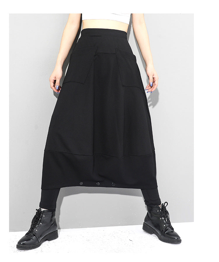 Women Solid Color Elastic Waist Casual Pants