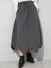 Women Solid Color Elastic Personality Irregular Skirt