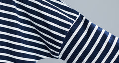 Split-Joint Striped Long Sleeves Blouse
