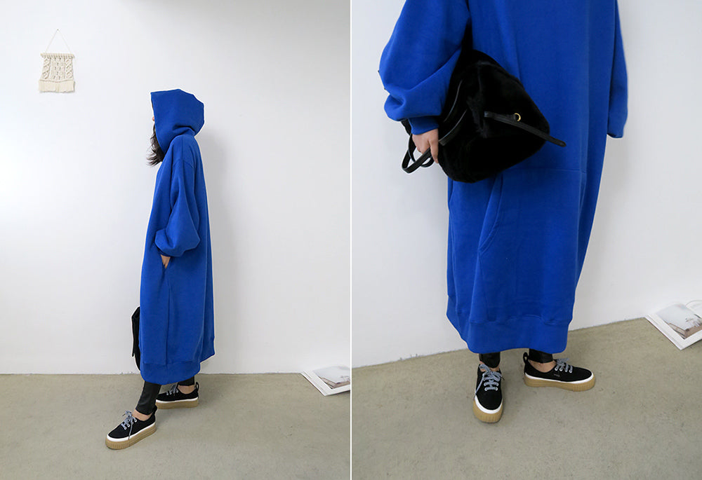 Hooded Thick Casual Loose Dress