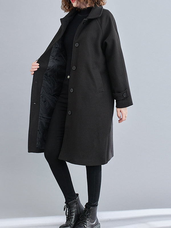 Women Lapel Loose Casual Coat