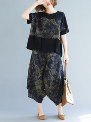 Loose Plus Size Ramie Cotton Suits