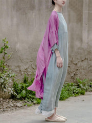 Pink&Purple Mulberry Silk Cover-up