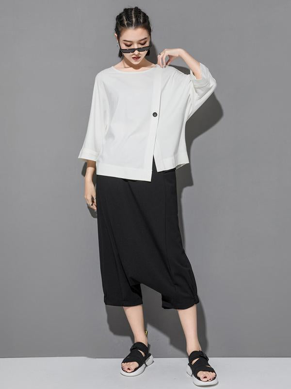 Roomy Batwing Split-Joint T-Shirts